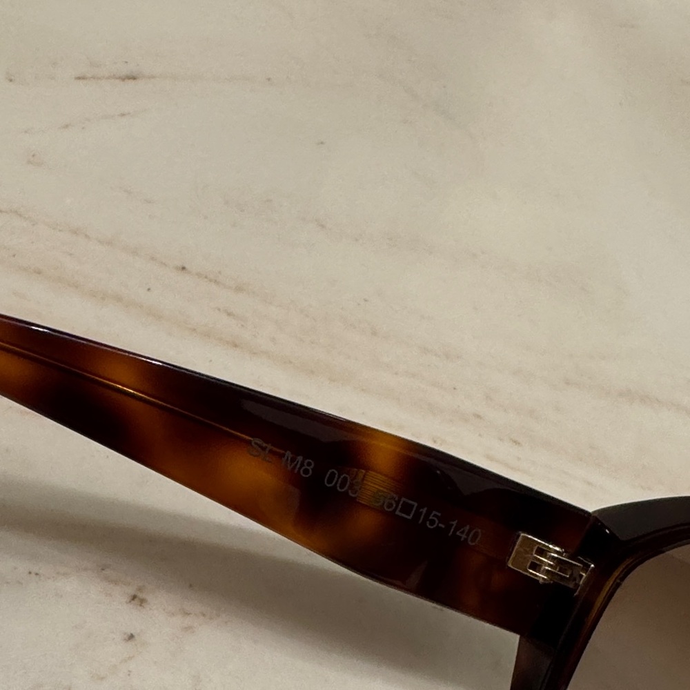 Saint Laurent Brown Tortoise Sunglasses - Picture 4 of 5